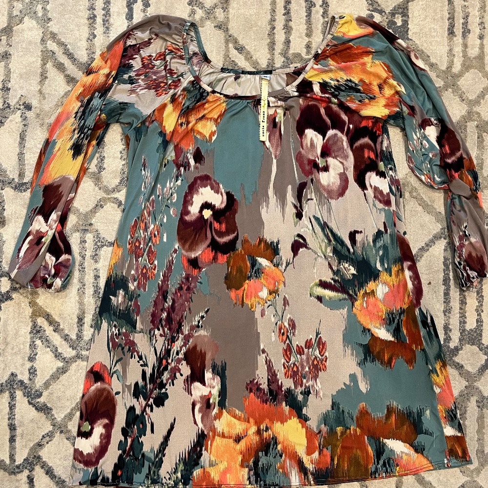 Uncle Frank Forget Me Not cocktail dress, long sleeve, knee length